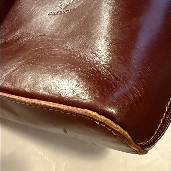 Vera Pelle Giorgio Costa Brown Leather Crossbody Bag - Picture 13 of 14